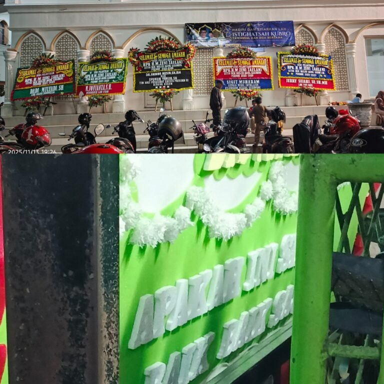 Karangan Bunga Misterius di Pelantikan DKM Masjid Agung Karawang Disingkirkan, Ada Apa?