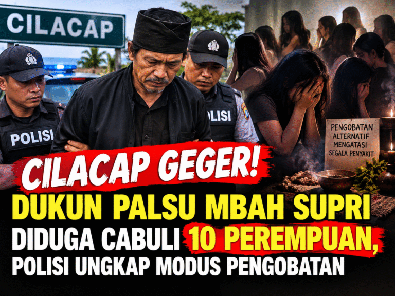 CILACAP GEGER! DUKUN PALSU MBAH SUPRI DIDUGA CABULI 10 PEREMPUAN, POLISI UNGKAP MODUS PENGOBATAN