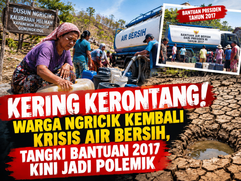 KERING KERONTANG! WARGA KRISIS AIR BERSIH, TANGKI BANTUAN 2017 KINI JADI POLEMIK