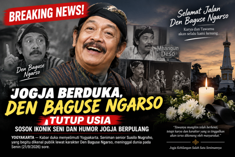 BREAKING NEWS! JOGJA BERDUKA, DEN BAGUSE NGARSO TUTUP USIA — SOSOK IKONIK SENI DAN HUMOR JOGJA BERPULANG