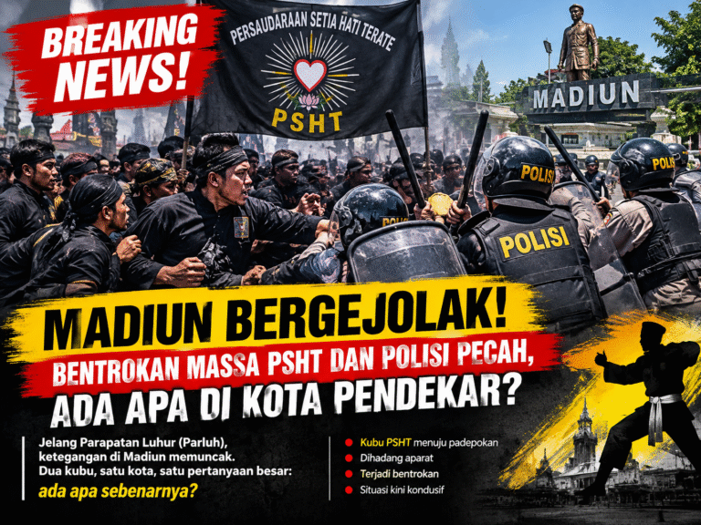 MADIUN BERGEJOLAK! BENTROKAN MASSA PSHT DAN POLISI PECah, ADA APA DI KOTA PENDEKAR?