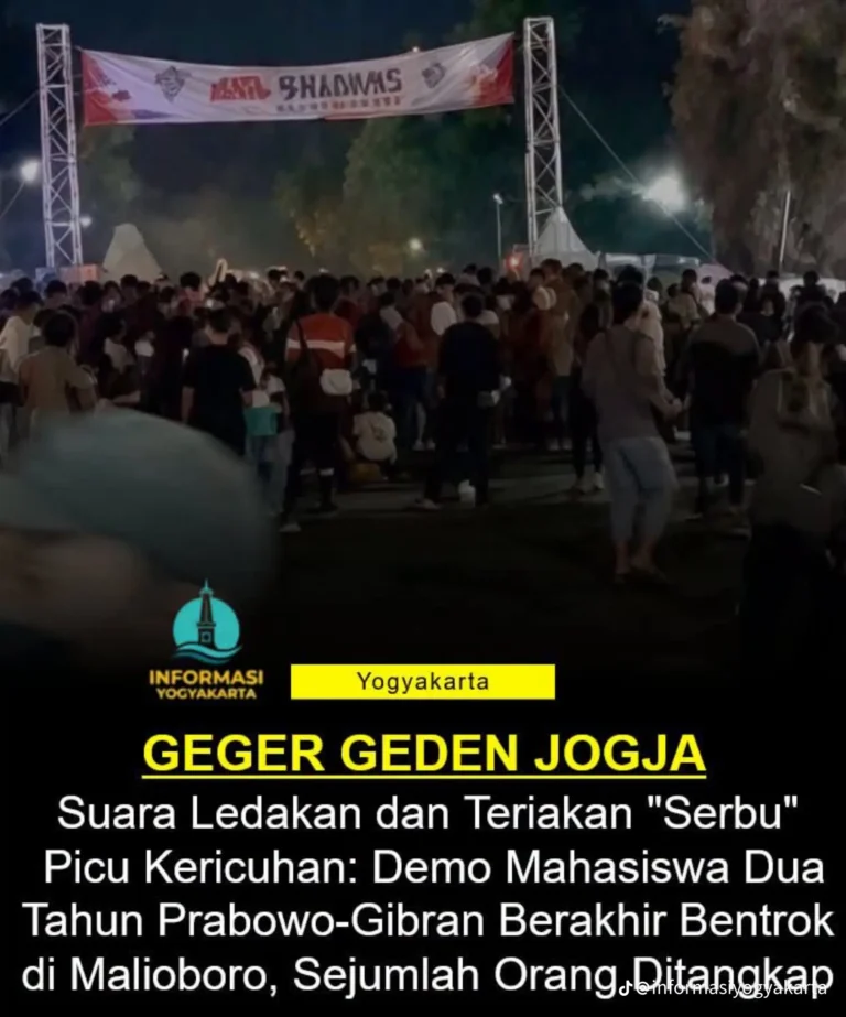 GEGER MALIOBORO! DEMO 2 PEMERINTAHAN PRABOWO-GIBRAN BERUJUNG RICUH, SEJUMLAH ORANG DIAMANKAN POLISI