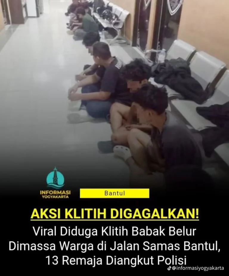Video Remaja Bawa Sajam Viral, 13 Remaja Diamankan Polisi di Bantul