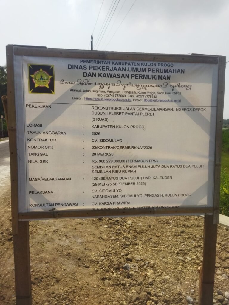 Duga Ada Pelanggaran Spesifikasi, LSM Triga Nusantara Indonesia DPD DIY Soroti Proyek Rekonstruksi Jalan Cerme-Demangan Kulon Progo