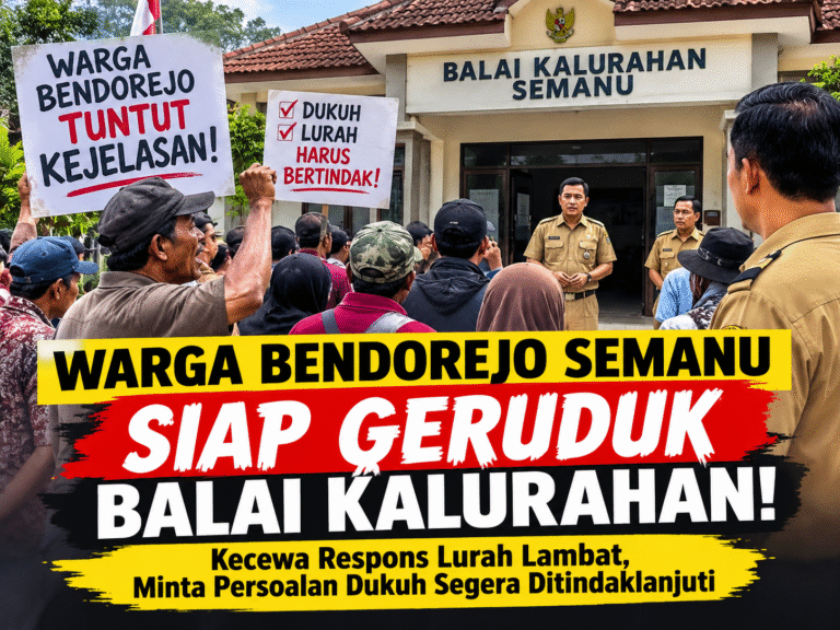 WARGA BENDOREJO SEMANU SIAP GERUDUK BALAI KALURAHAN! Kecewa Respons Lurah Lambat, Minta Persoalan Dukuh Segera Ditindaklanjuti