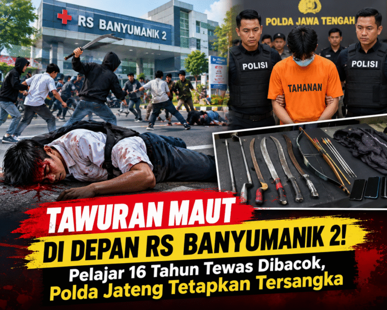 TAWURAN MAUT DI DEPAN RS ! Pelajar 16 Tahun Tewas Dibacok, Polda Jateng Tetapkan Tersangka
