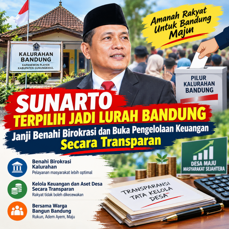 Sunarto Terpilih Jadi Lurah Bandung, Janji Benahi Birokrasi dan Buka Pengelolaan Keuangan Secara Transparan