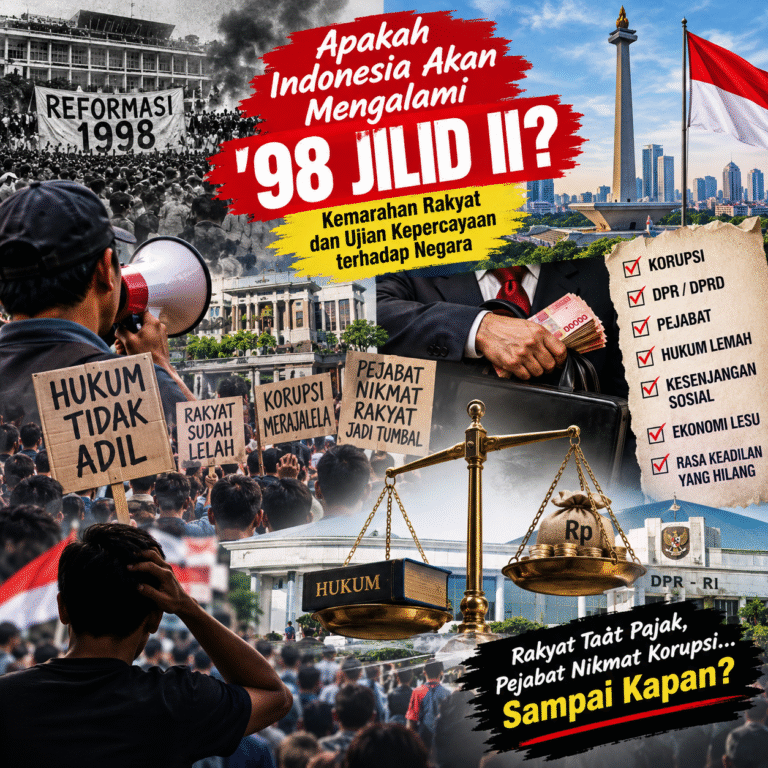 Mata Publik Menatap Politik: Indonesia Mengarah ke “98 Jilid II”? Kemarahan Rakyat dan Ujian Kepercayaan terhadap Negara